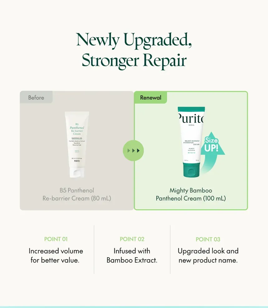 PURITO SEOUL Mighty Bamboo Panthenol Cream 100ml - Image 2